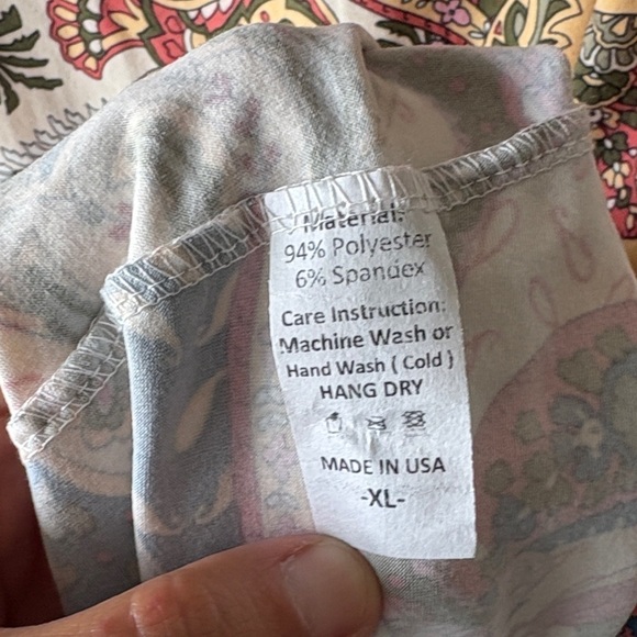 Popana Maxi Skirt with Paisley Pattern - Navy and Cream. - Picture 4 of 5